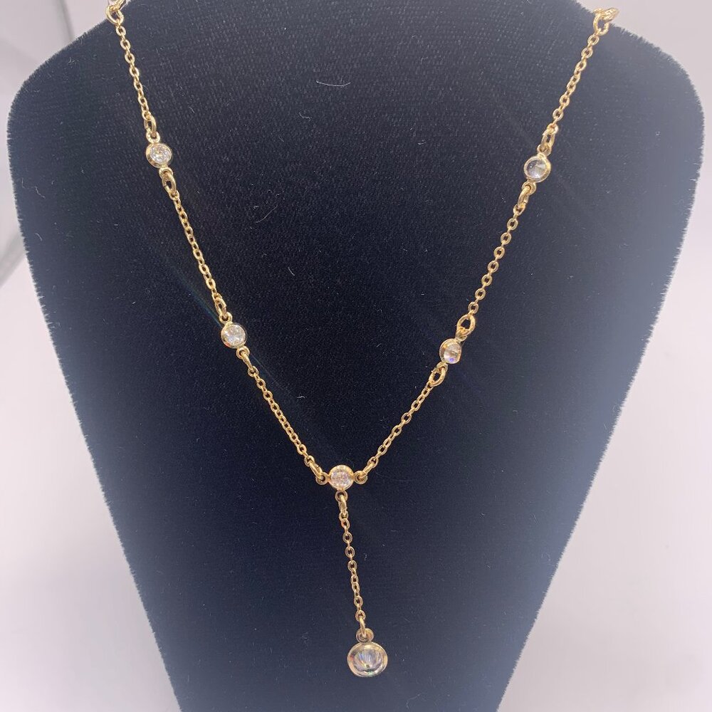 Gold Necklace with Cubic Zirconia's